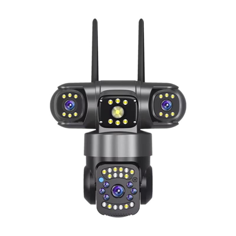 4G WiFi Remote Surveillance Camera with Triple-Lens for Outdoor Use