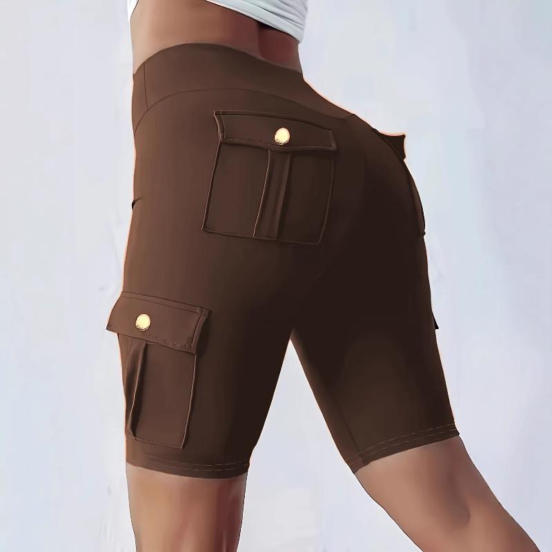 Pantaloni Corti Sportivi da Tasca per Primavera e Autunno, Pantaloni Casual da Yoga, Pantaloni a Cinque Punti da Donna, Leggings