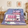 Morbida Coperta Plaid in Flanella, Disegno Carino Bubu Dudu Orso Amore, Coperta Accogliente per Letto, Divanetto, Divano, Camera da Letto, Soggiorno, Viaggio, Campeggio
