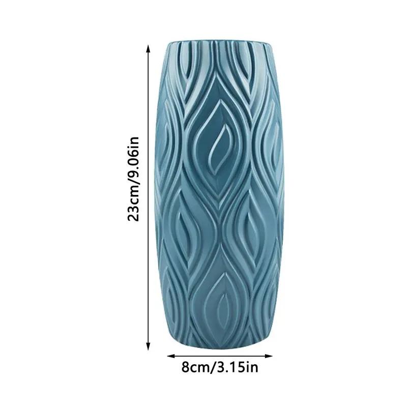 Nordic Shatterproof Imitation Glaze Vase, High Quality Plastic Flower Vase for Arrangement, Modern Home Decor Plant Pot Basket