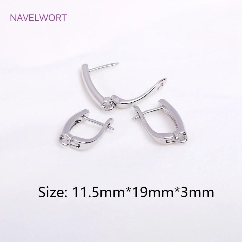 Trendy Brass Earring Hook Accessories 18K Gold Plated Earring Clasps Gold Earrings Earwires DIY Jewelry Accessories Wholesale