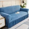Thick Chenille Sofa Cover Full Coverage Universal Slip Proof Dustproof Armrest Cover 3 Seater