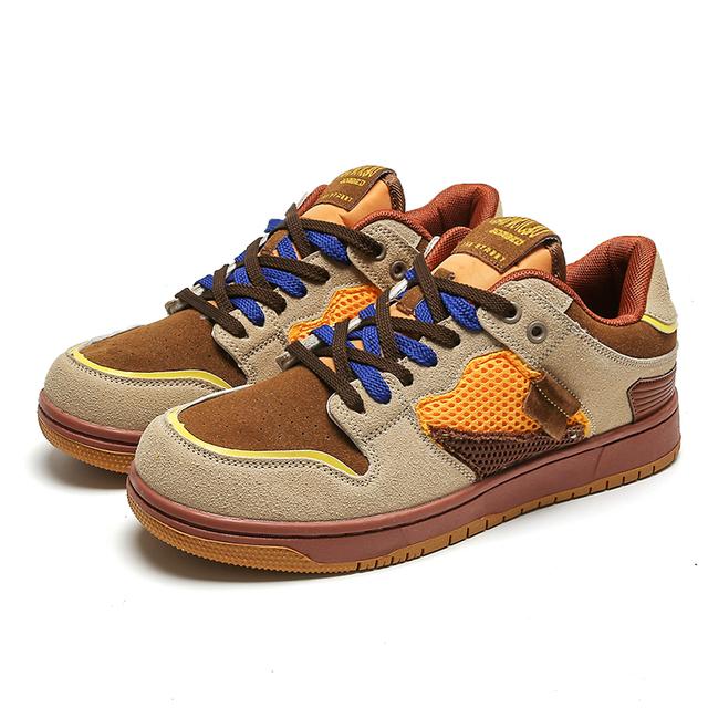 

Разноцветная строчка ретро нишевая женская повседневная обувь летняя дышащая легкая мужская обувь удобная трендовая обувь для скейтбординга 37 жёлтый