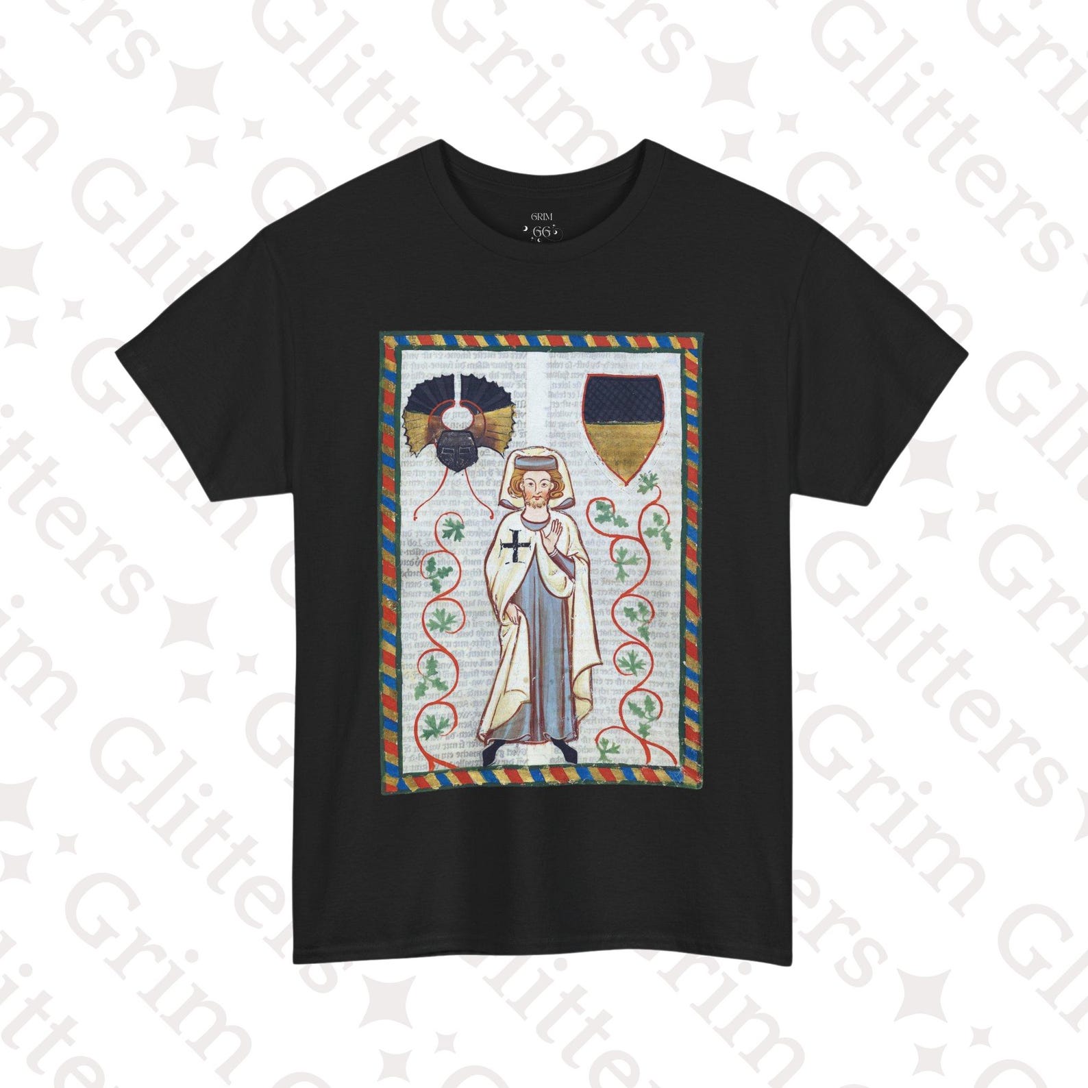Tannhauser T-Shirt: Codex Manesse Medieval Knight Design S