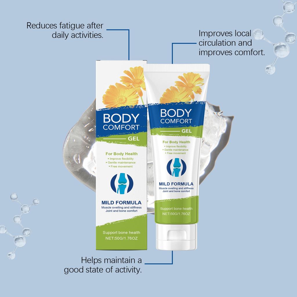 Body Care Gel, Relaxing And Refreshing For Muscles And Joints, Reducing Fatigue. Plant-based Massage Care Gel.