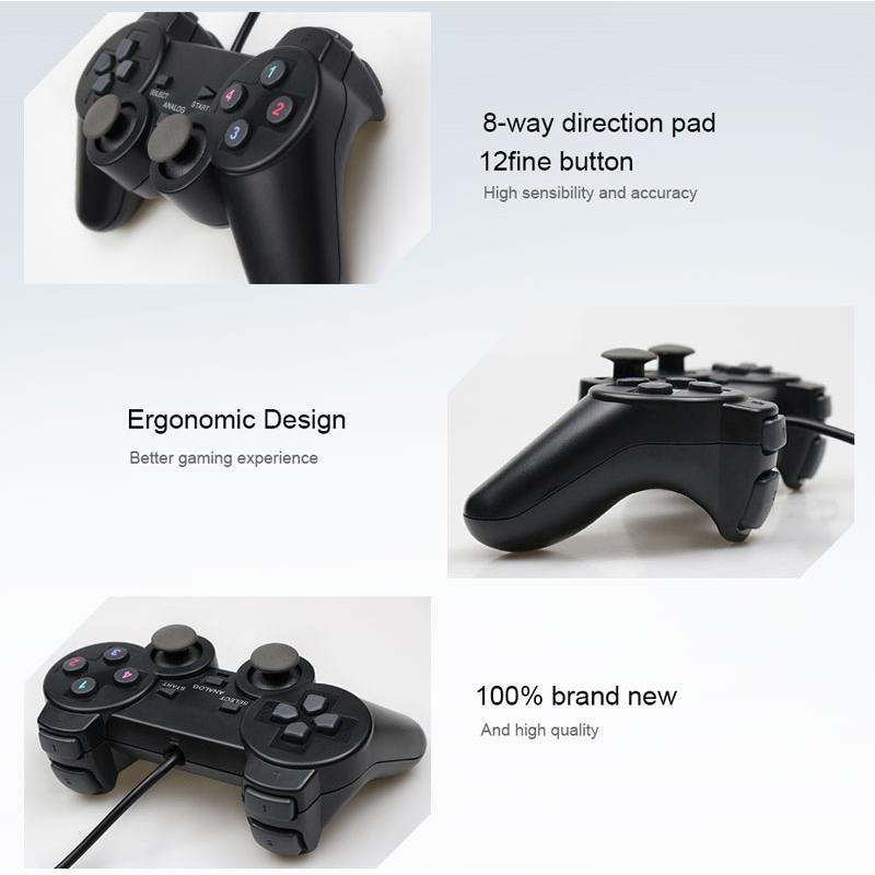 Kabelgebundener USB-PC-Controller Spiel-Joystick Gamepad Vibration Joystick für Windows XP/7/8/10 Joypad für PC Windows Computer Laptop