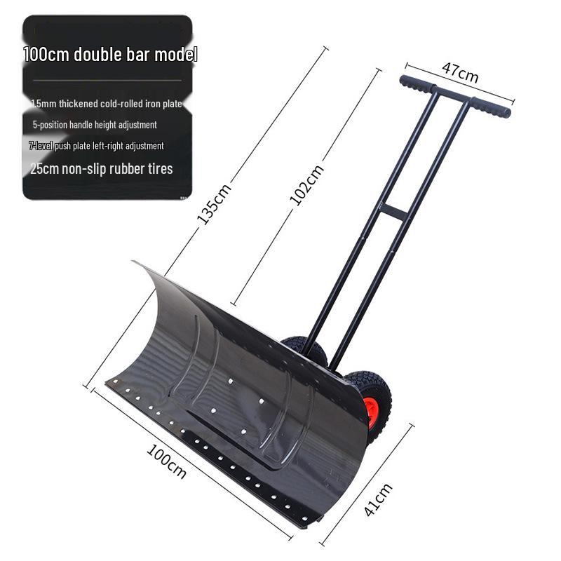 Wheeled Snow Pusher Shovel – Easy, Labor-Saving Outdoor Snow Removal Tool