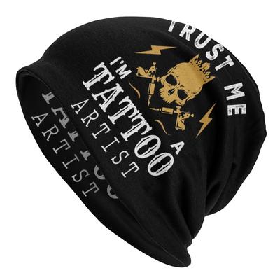Tattoo Artist Skull Bonnet Femme Fashion Knit Skullies Beanies Cap Unisex Women Warm Winter Slouchy Beanie Hat