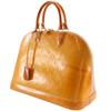 LOUIS VUITTON Alma GM Handbag yellow Monogram Vernis Women Used