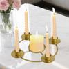 Advent Wreath Ring Desktop Ornament Candelabra Iron Candlestick Advent Christmas Candle Holder for Tapper Candles for Festival