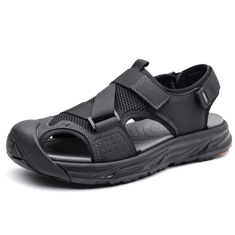 Fashion Mens Fashion Outdoor Sandals High Quality Male Beach Shoes Quick Dry Wading Aqua Flats Anti-collision Toe Summer Men Casual Shoe