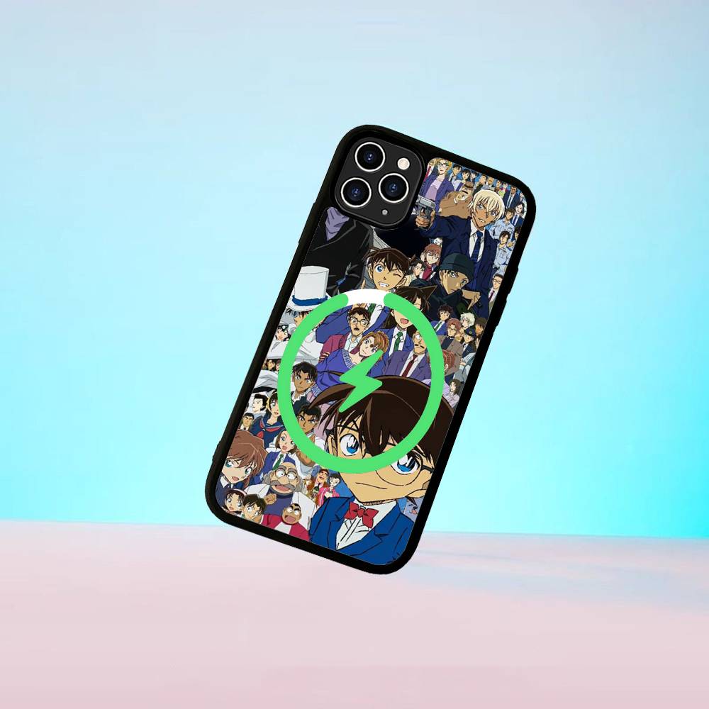 Japan D-Detective Conan Magnetic Case For IPhone 17 16 14 13 12 11 15 Pro Max Plus Wireless Charge Phone Cover