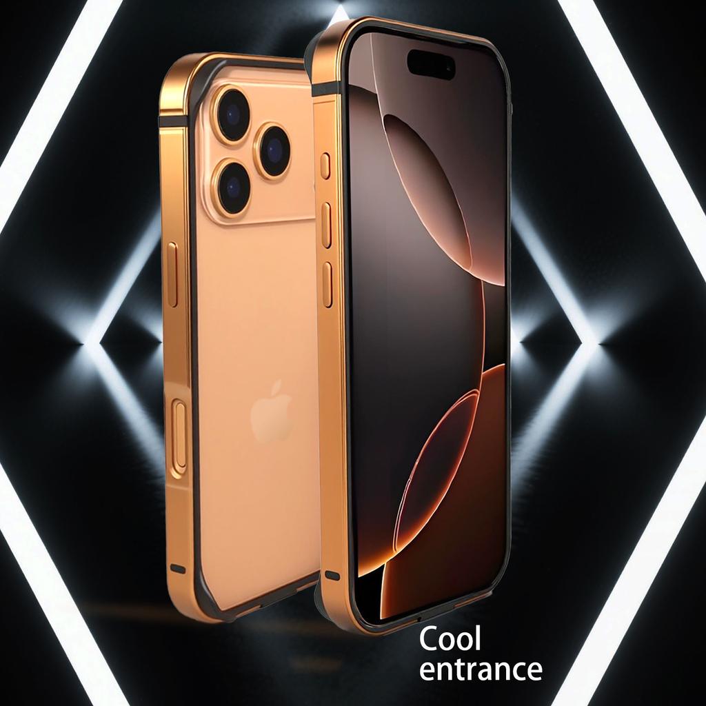 For iPhone 17 Pro Bumper Case Ultra Thin Metal TPU Phone Frame Protective Cover