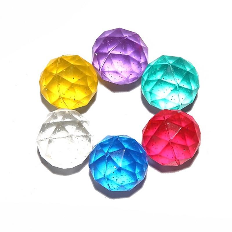 3Pcs 32 Diamond Irregular Bouncy Balls Assorted Colors Spider Man High Bounc