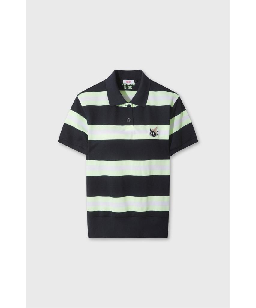 WAAC Women Stripe Loose-Fit Polo Wwtcm26503Nyd