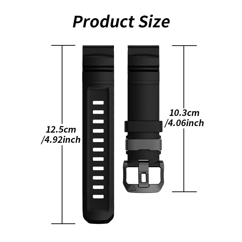 22/26mm Sport-Silikon-Uhrenarmband für Garmin Fenix 8Pro 8 7X/Quatix 8 7/Enduro 3 2/Forerunner 970 965 Ersatz-Uhrenarmband