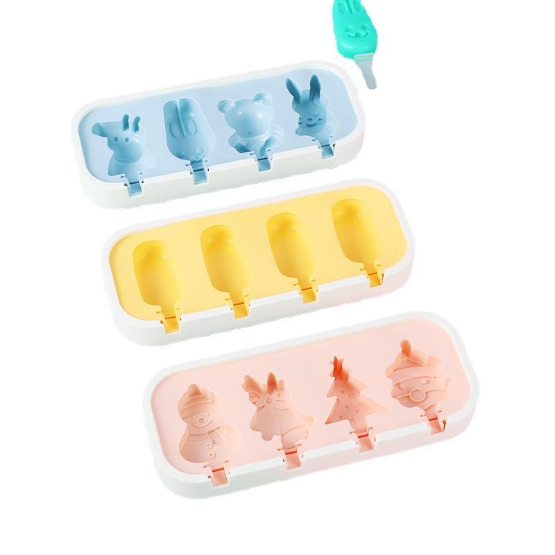 Cute Silicone Popsicle Molds Food Grade Homemade Ice Pop Stick Ice Cream Cheddar Cheese Stick Mould for Home