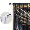 2 Peças Cortina Impressa Dragão Negro Dominador 3D para Decoração de Casa - Tratamento de Janela com Bainha para Vara para Quarto, Escritório, Cozinha