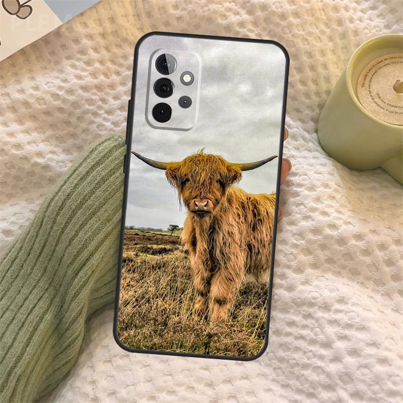 Süße Schottische Hochlandrind Hülle Für Samsung Galaxy A15 A22 A52 A32 A54 A14 A16 A26 A36 A56 A55 A35 A05 A06 A53 A33 A13