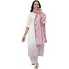 Aurelia Purple Floral Printed Cotton Regular Stole for Women