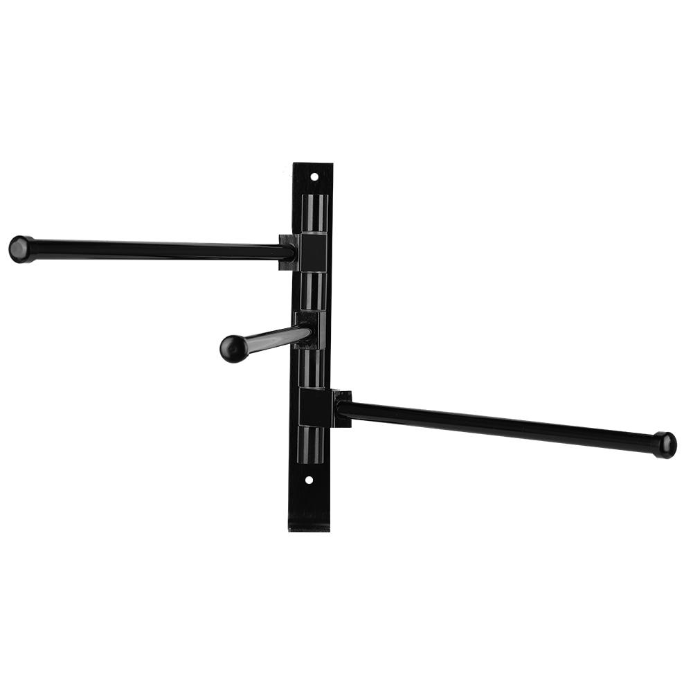 Home Hotel Badezimmer Raum Aluminium Beweglich Mehrfachstangen Handtuchhalter Halter AufbewahrungsorganisatorSchwarz 3