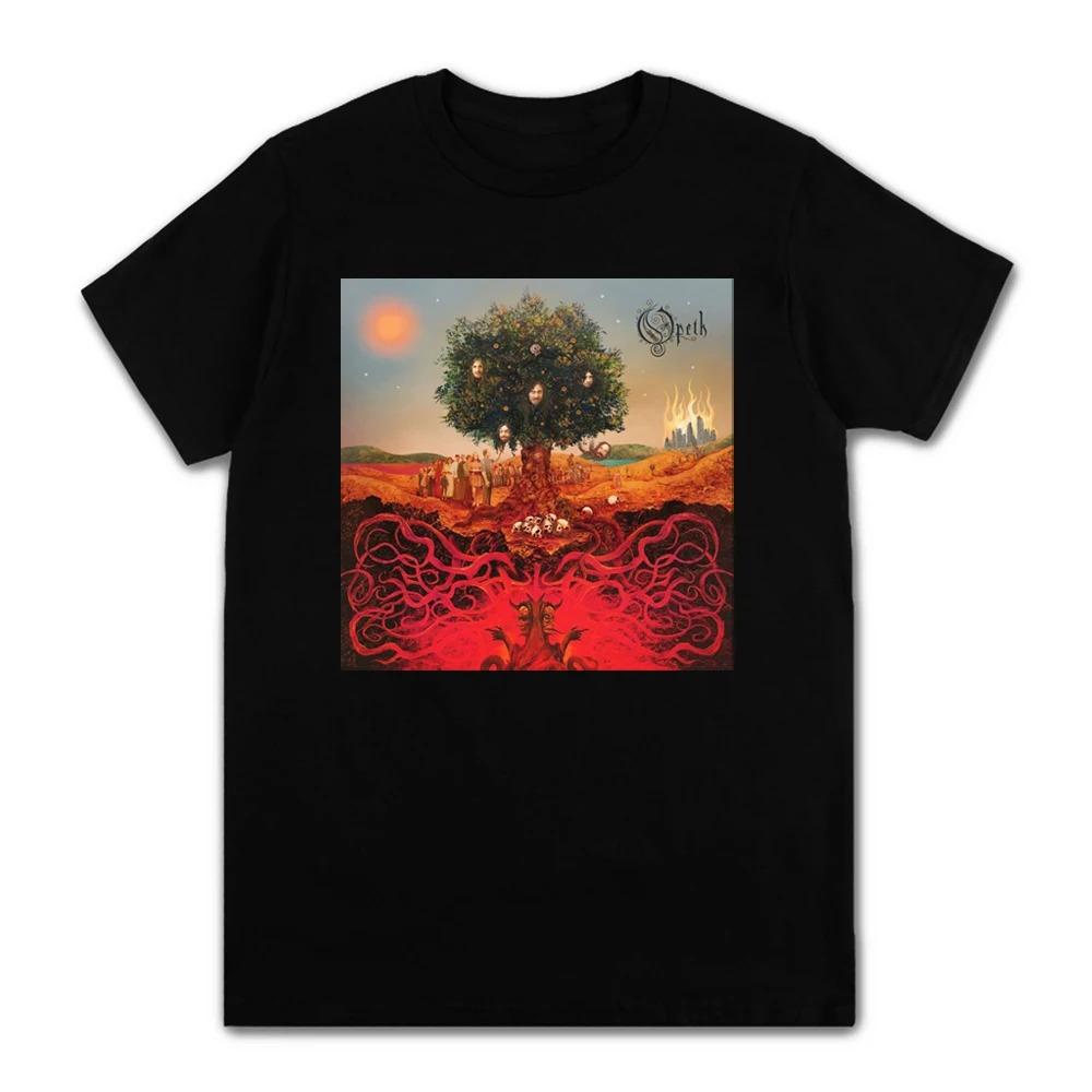Vintage tričko s potiskem progresivní deathmetalové kapely pro muže ženy móda kapela Opeth trička s krátkým rukávem 100% bavlna streetwear