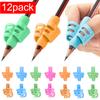 12/6/1PCS Pencil Grip Writing Corrector, 2/3 Finger Posture Correction Trainer, Pen Grip Holder for Kids Students