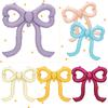 4PC Colorful Cut-Out Bows Balloons Large Pink Bow Party Decorations for Baby Shower Bridal Engagement Wedding Decorat Balloons