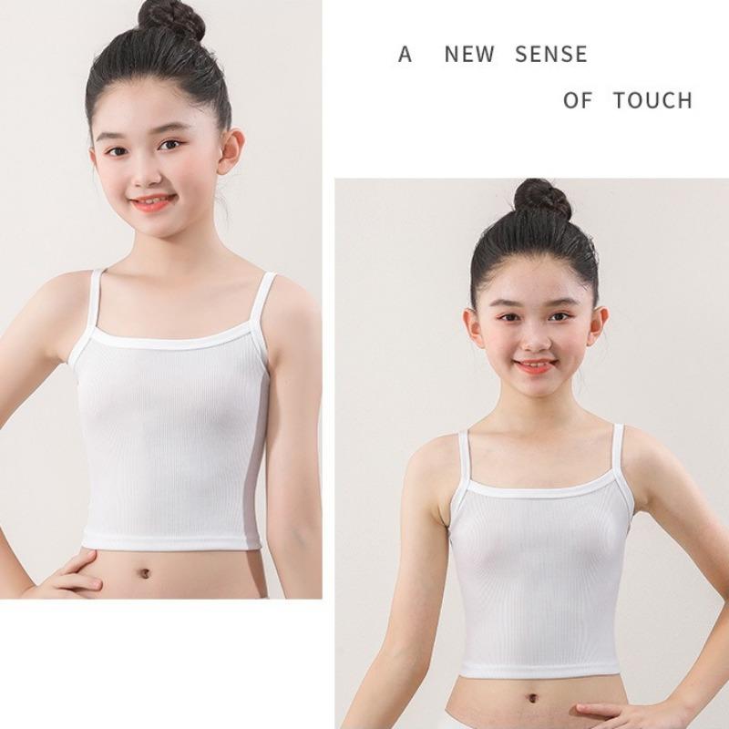 Korean Style Sling Training Vest for Puberty Growing Girls Aged 12-16 Developmental Inner Undergarment for Junior Senior High School Big Kids