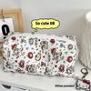 Cute Red Apple Hello Kitty Pencil Case Large Capacity Portable Storage Bag Girly Zipper Stationery Clutch Sweet Makeup Bag Gifts