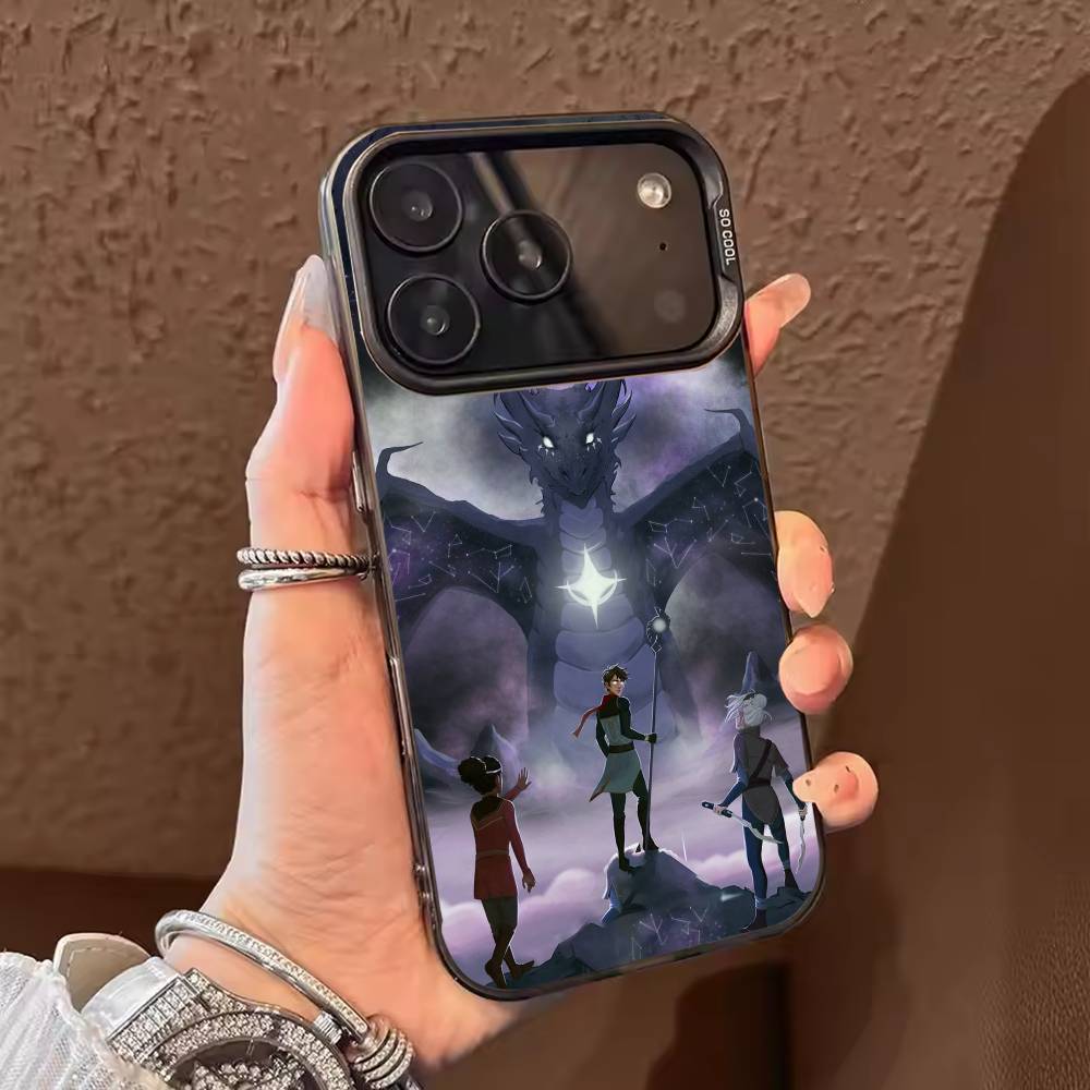 Cartoon The D-dragon P-Prince  Phone Case For iPhone 17,16,15,14,13,12,11,Pro Max,Plus Candy Silver Cover