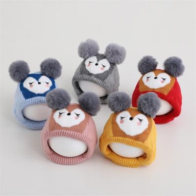 Children's Winter Knitted Hat With Ear And Warm Knitted Hat