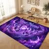 Butterfly Theme Crystal Velvet Floor Rug Personalized Custom Name Text Warm Carpet Home Decoration