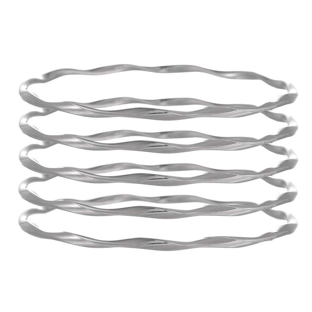 European and American multi-layer metal jewelry simple personalized chain bracelet bohemian fashion multi-layer stacked bracelet set