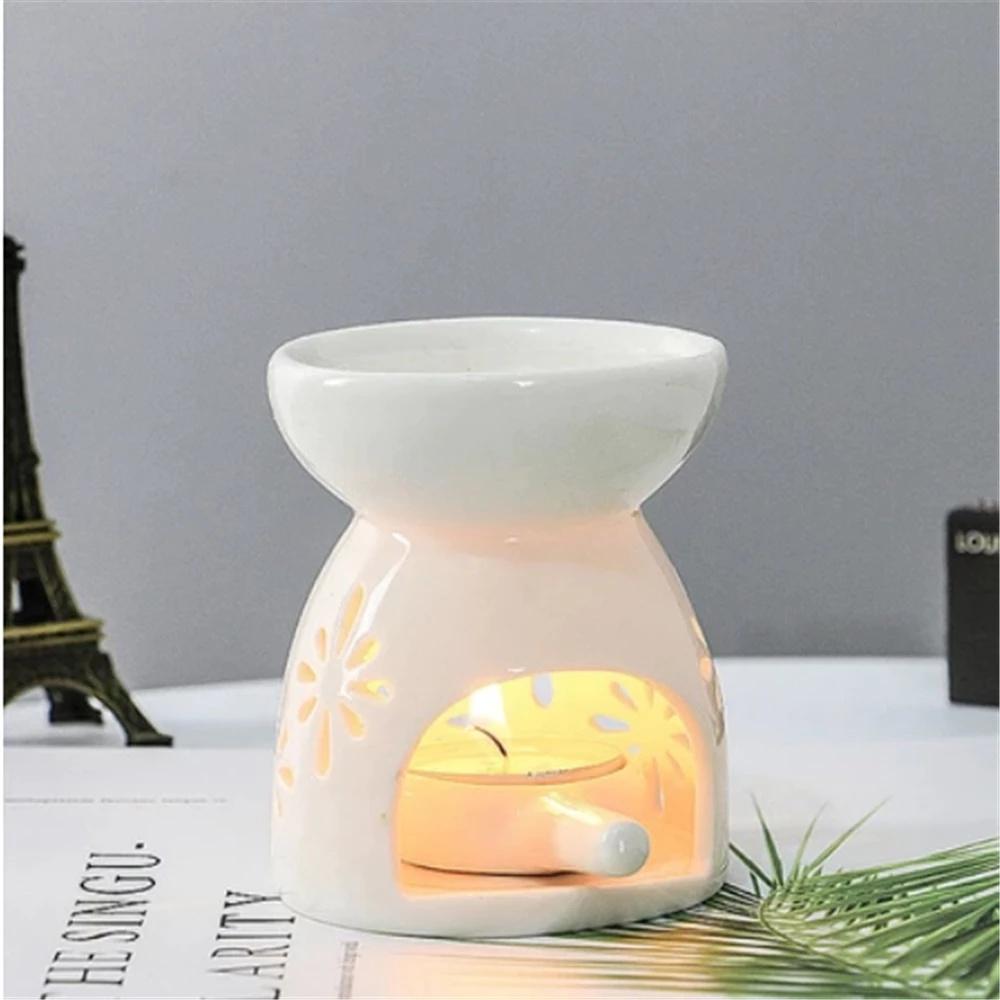 Tealight Candle Holder Essential Oil Burner Diffuser Incense Oil Burner Fragrance Night Lamp Ceramic Incense Burners