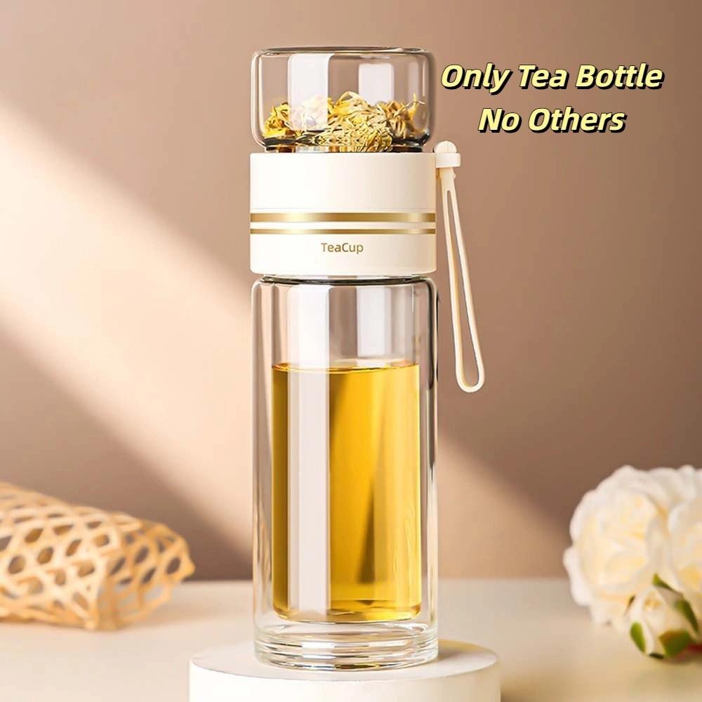 Round Mouth 450ML Tea Bottle Borosilicate Glass Handhold Portable Bottle  Business Gift