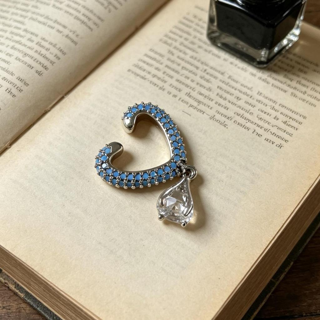 Französischer Designer Glänzende Perlenquaste Ohrknochen-Clip - Luxuriöse Nicht-Piercing-Ohrringe