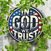 Retro Metal Tin Sign In God We Trust Round Wall Plaque Vintage Home Decor Garage Man Cave Gift