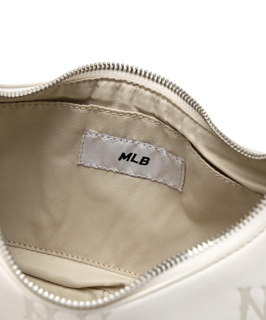 Mlb Classic Monogram Embossed Hobo Bag Ny (Cream)