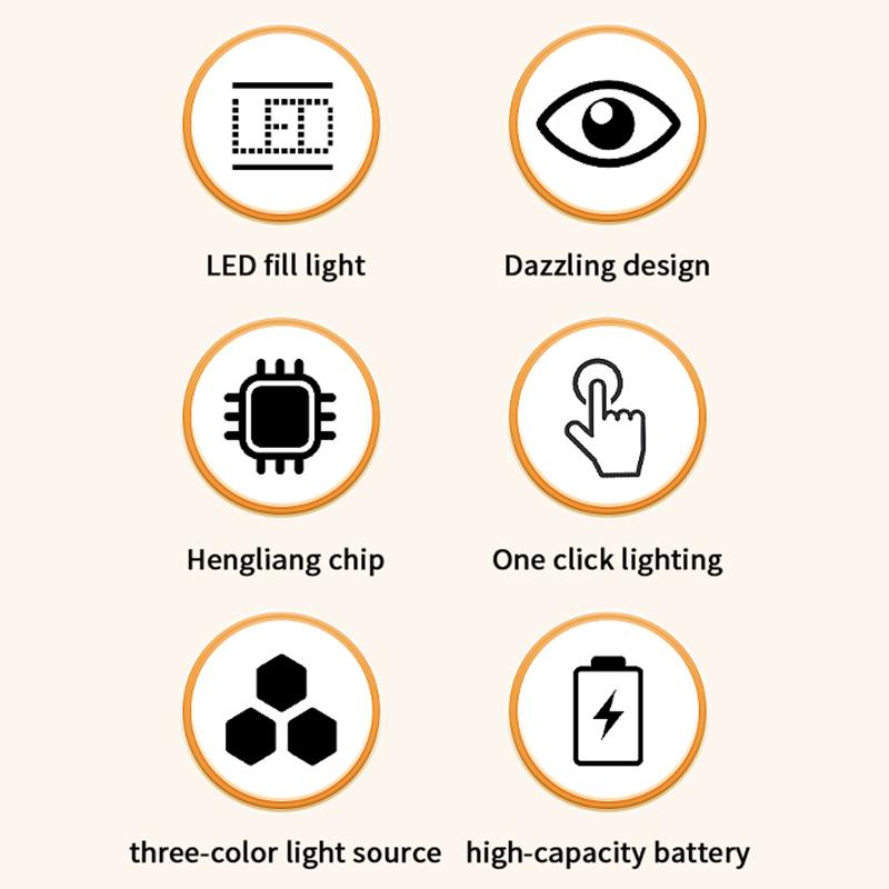 Car Sun Visor Makeup Mirror Led Touch Screen Adjustable Brightness Auto Interior Makeup Hd Mirror With Magnifying Glass