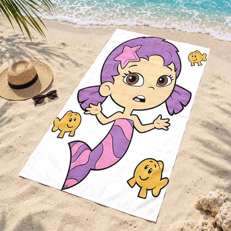 Bubble Guppies Mikrofaser Strandtuch Schnelltrocknend Sandfrei Leichtgewichtig Strandtücher für Reisen Schwimmen Camping