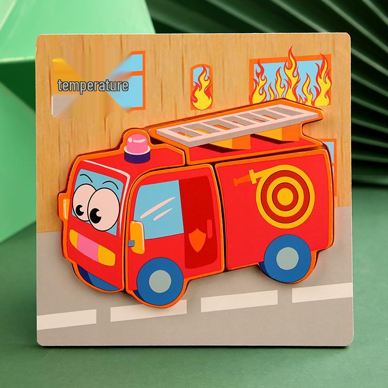 Wooden 3D Educational Puzzle for Toddlers - Interactive, Creative Hands-on Toy for Ages 1-3