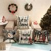 Christmas Decoration Pillowcase New Year Gift Christmas Tree Snowman Pillow Cover Home Room Decoration Sofa Cushion Cover