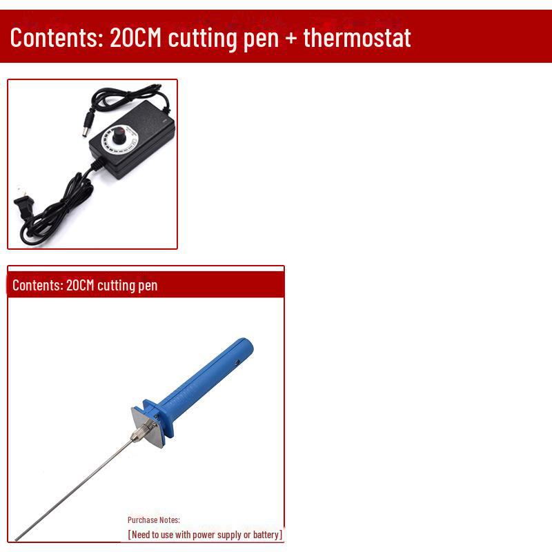 

Электрический инструмент для резки и гравировки пенопласта с подогревом 20cm pen+thermostat синий