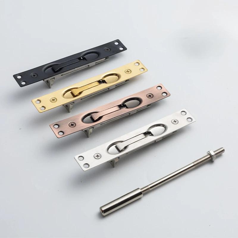 304 Stainless Steel Hidden Bolt Security Built-in Latch Lock Embedded latch,Fire Emergency Door Escape Door Lock
