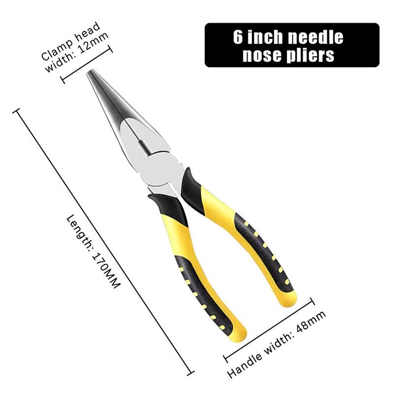 6 Inches Wire Pliers Sharp Large Opening Stripping Pliers Industrial Grade Labor-Saving Household Electrician Pliers
