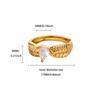 Super beautiful light luxury love zircon wheat ear ring k gold diamond elegant index finger ring romantic ring