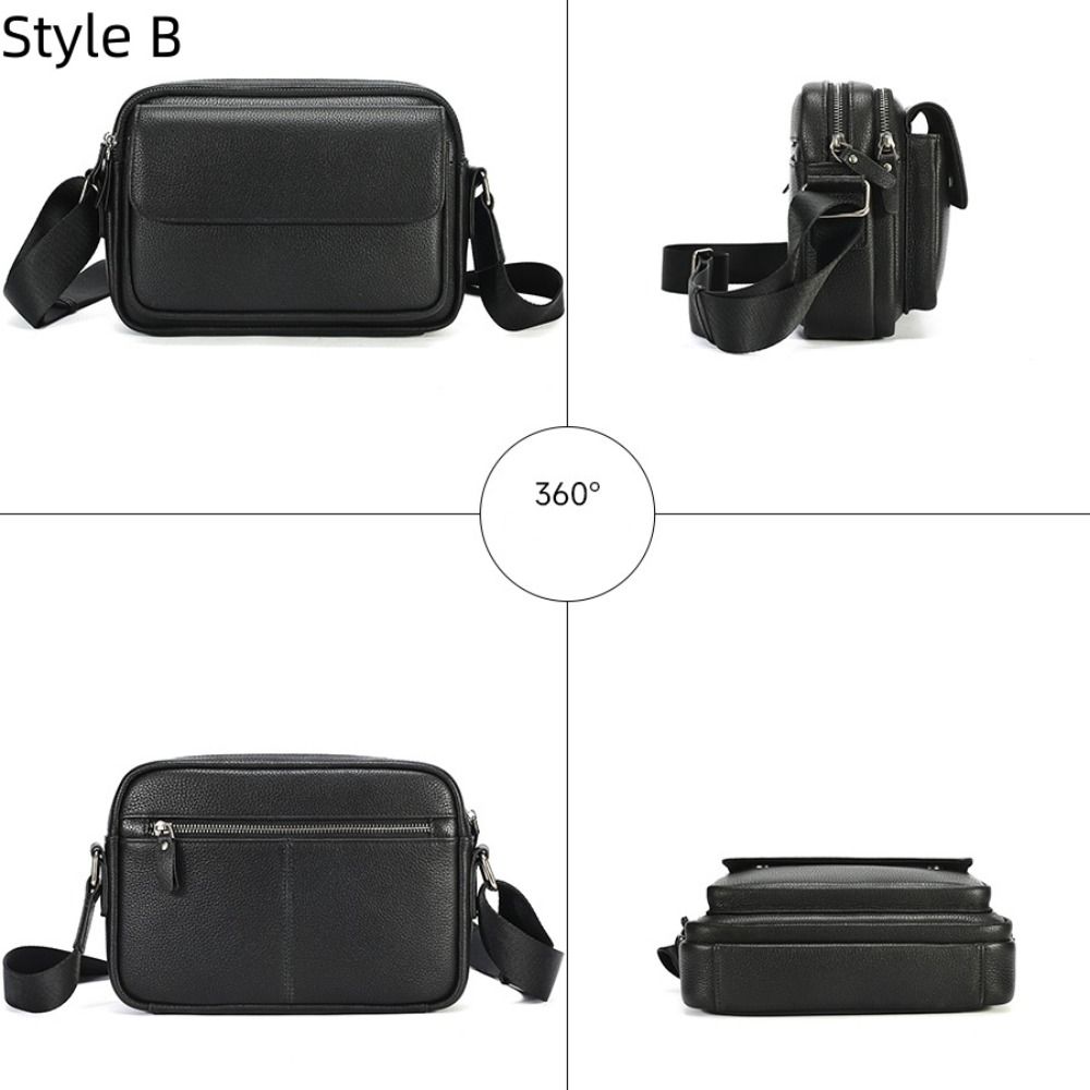 Luxury Leather Crossbody Bag Men PU Mobile Phone Bag Fashion Shoulder Bag Men Street Wear