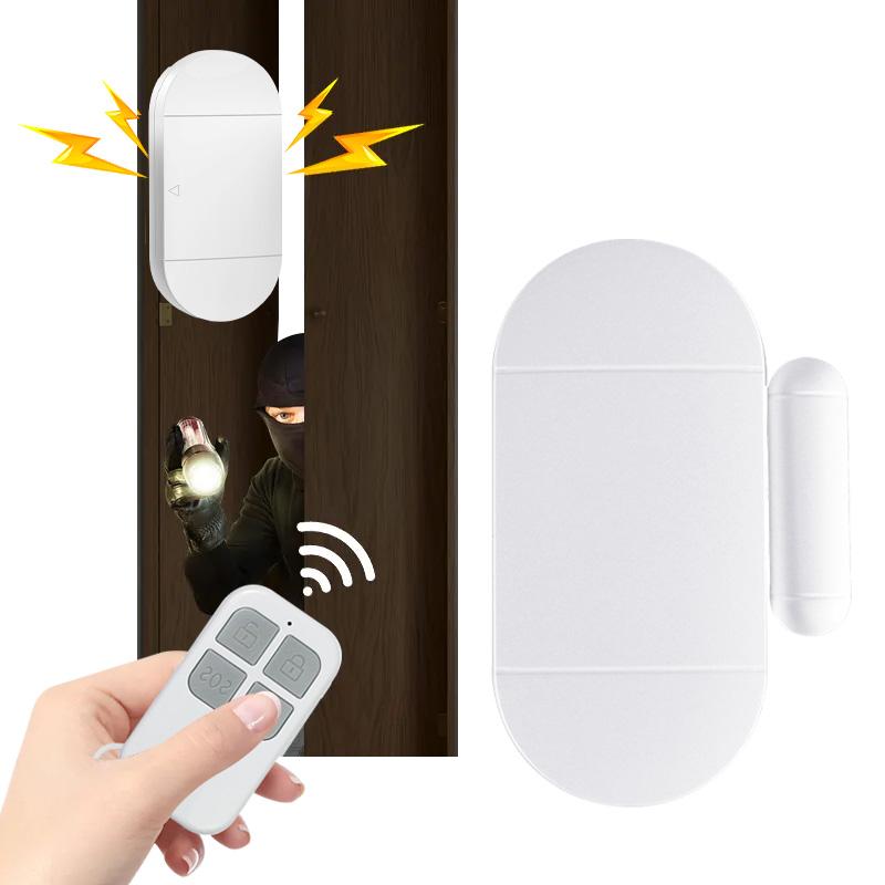 Wireless Door Security Alarm System 433 Remote Control Door Alarm with Delay 130db Burglar Alarm (White,door/window) белый