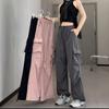 Women American Style High Waist Wide Leg Cargo Casual Hiking Pants